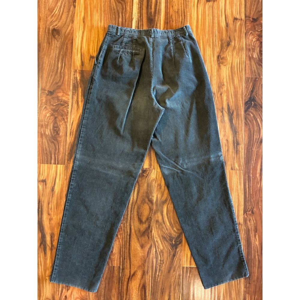 Pendleton Originals Green Corduroy Pleated High Rise Pants Vintage Size 10 - Picture 3 of 6